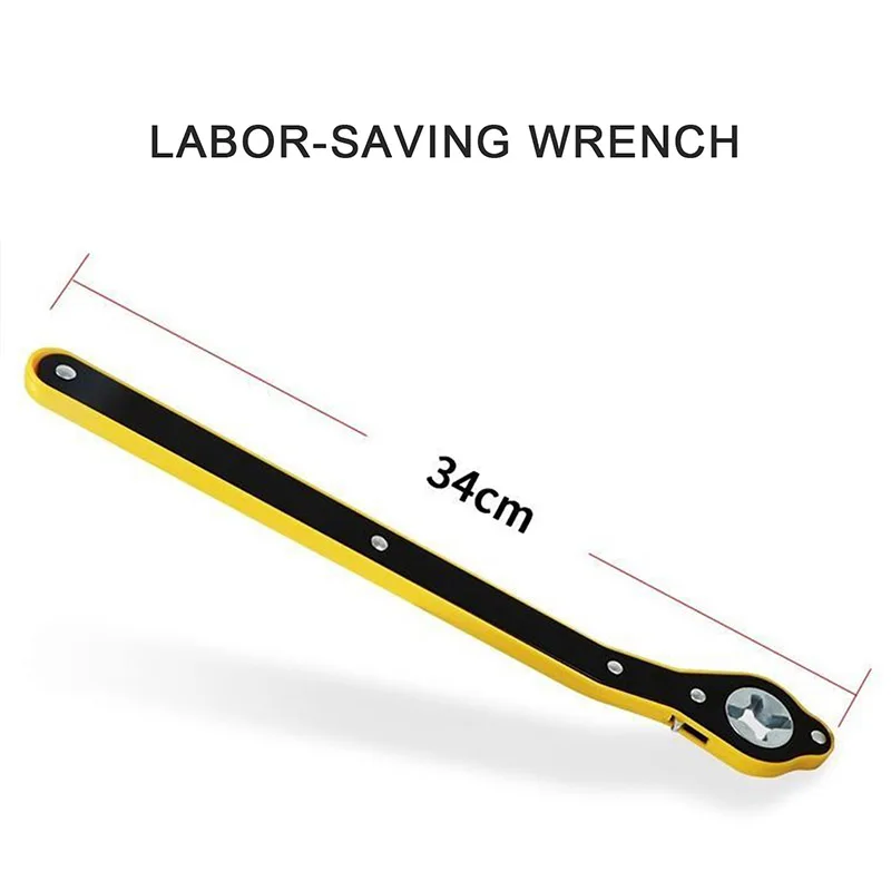 Auto Labor-Saving Jack Ratchet Wrench Scissor Jack Garage Tire Wheel Lug Wrench Handle Labor-Saving