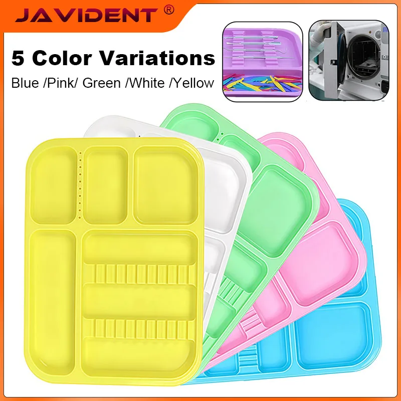 Dental Divided Placement Box Colorful Plastic Separators Tray  Instruments Trays Autoclable Odontologia Laboratory Too