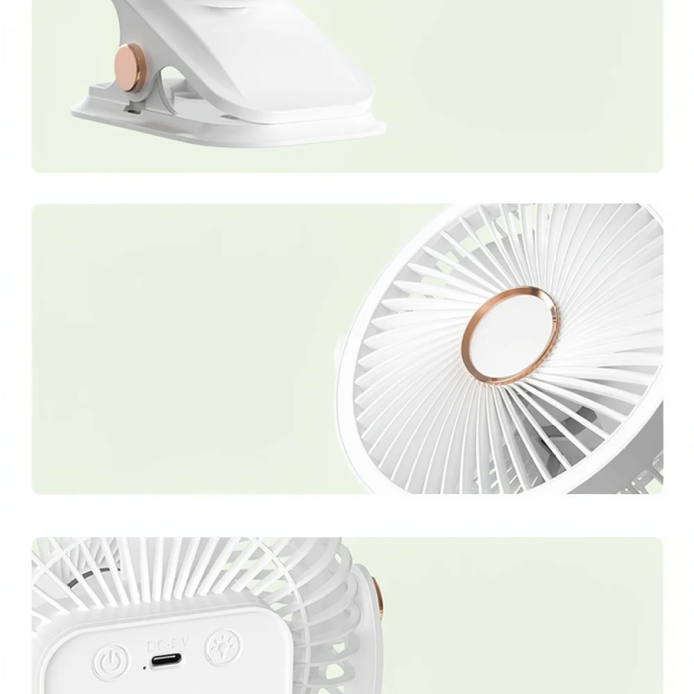 Usb Clip Fan Portable Silent Air Cooler For Desk Office Student Dormitory Small Table Cooling Fan Personal Air Fan