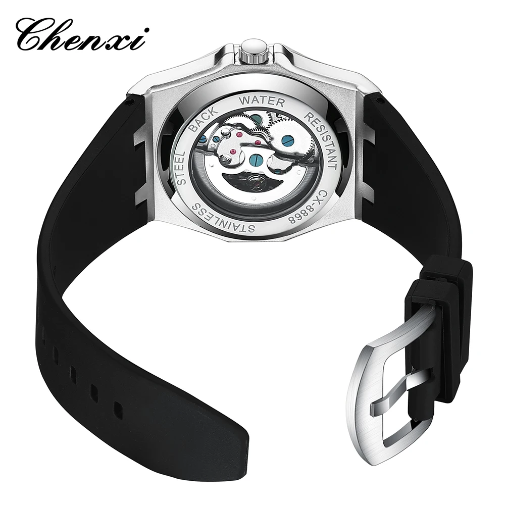 CHENXI Men Mechanical Watches Automatic Movement Luxury Brands Tourbillon Sports Watches Men Waterproof Luminous