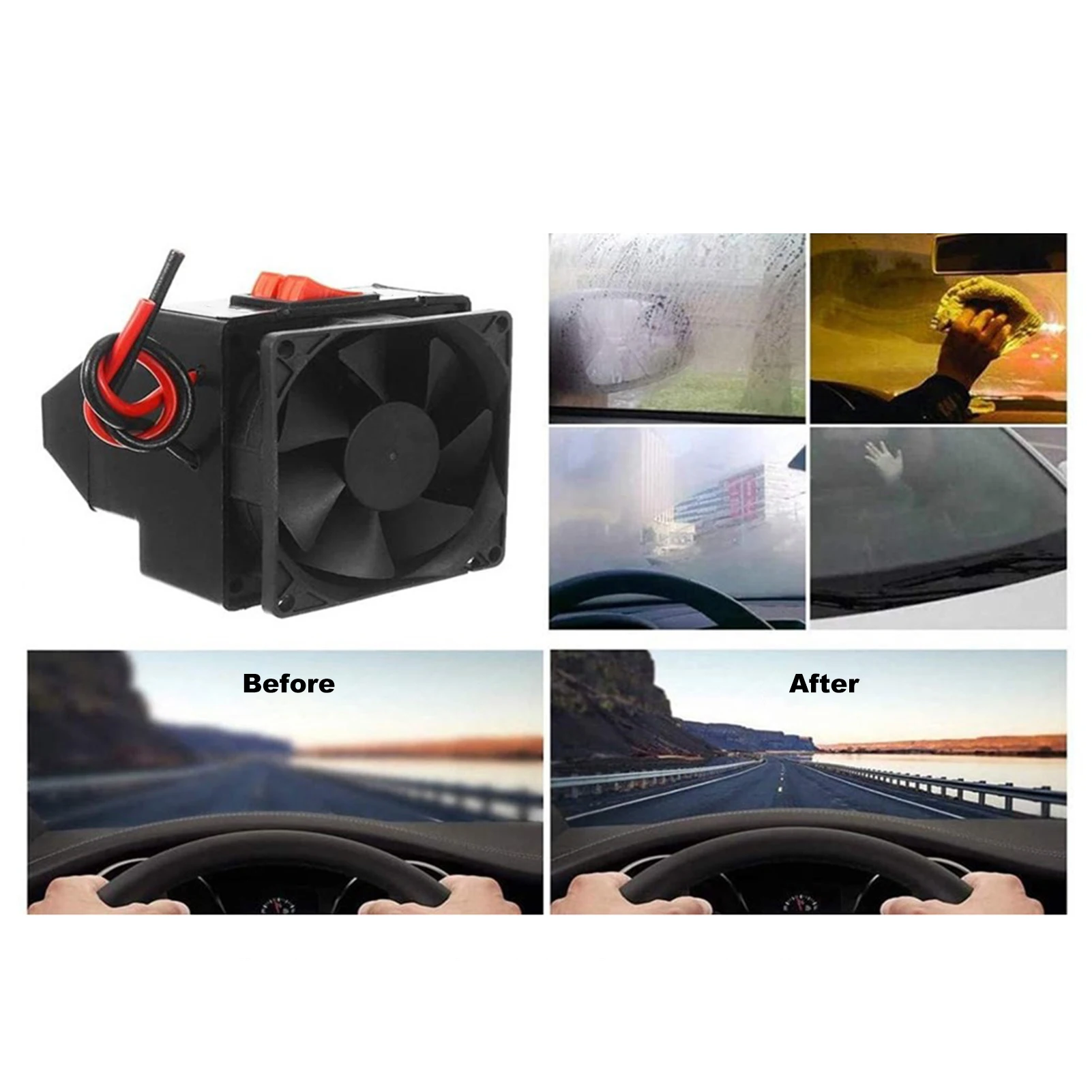 Portable Vehicle Heater, Car Interior Heater Electric Heater Car Deicer Car Hair Dryer