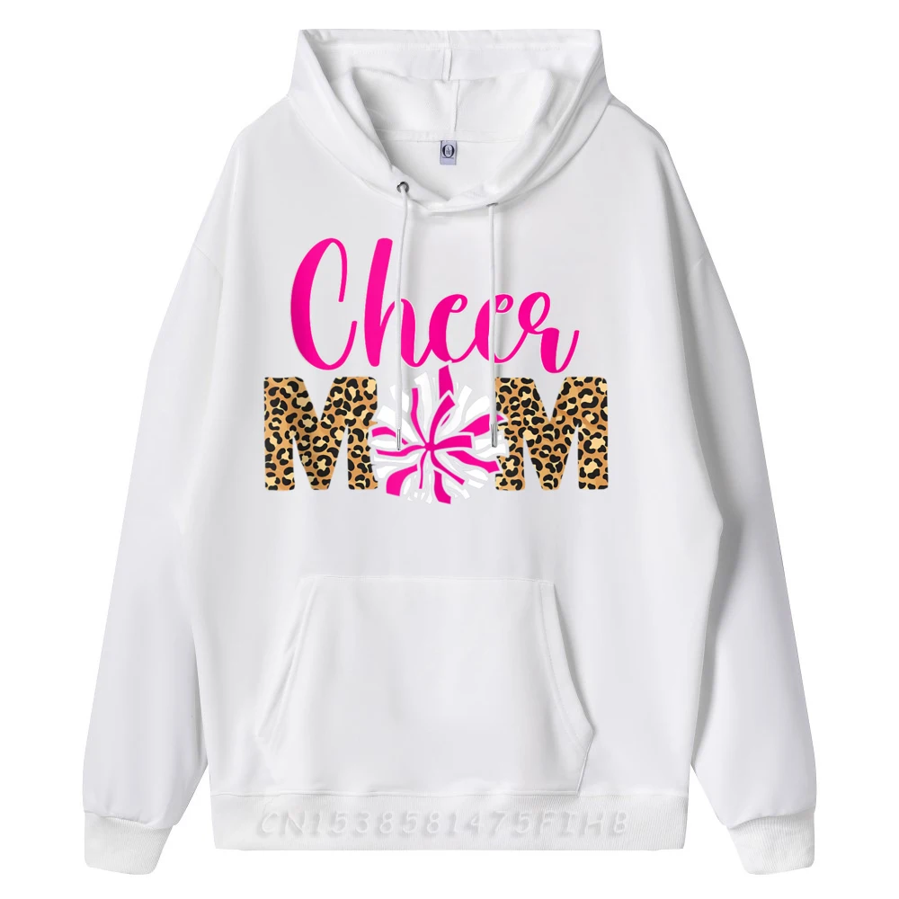Round Collar Cheer Mom Cheerleading Mother Of Female Hoodies Normal Long Sleeve Sweatshirt Hip Hop Lose Hoodies