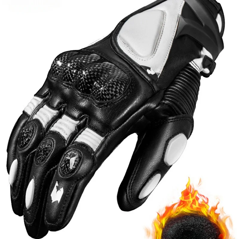 Motorcycle Offroad Riding Gloves Carbon Fiber Motorcycles Waterproof and Rain moto Motocross Windproof Gloves Knight Equipment