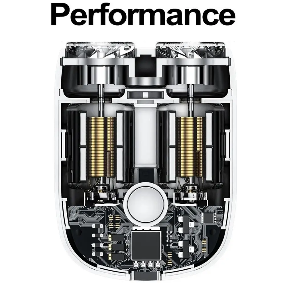

Магнитная карманная бритва с двойной головкой, перезаряжаемая водонепроницаемая мини-электробритва, тихая работа, ультра чистый триммер для лица и бороды
