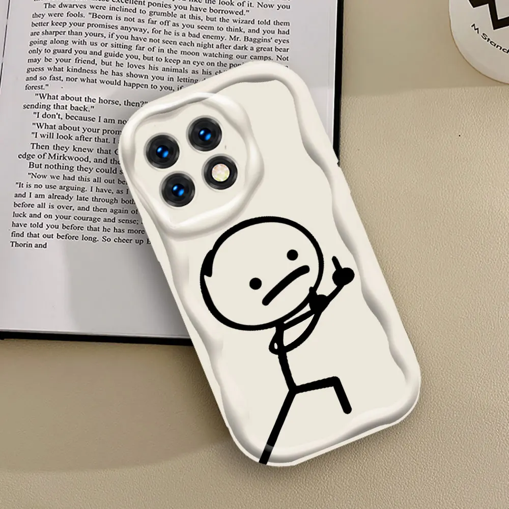 Funny Middle Finger Cute Man Case For Infinix NOTE HOT 40 30 PRO 40I 30I 20 20I 12 9 PLAY Tecno Camon Spark 30 20 20C Wave Cover