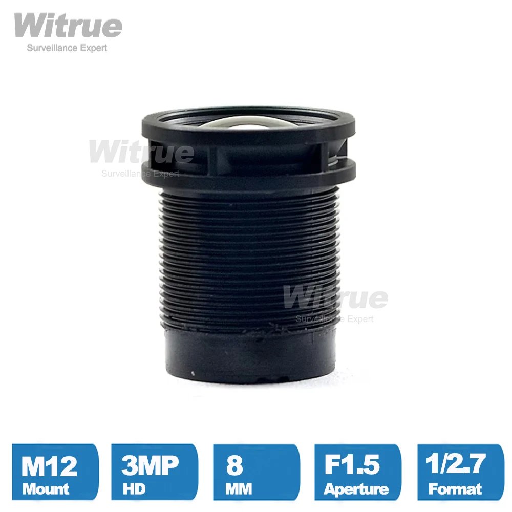 Witrue Starlight Lens 3MP 8mm Fixed Aperture F1.5 Big Angle For SONY IMX290/291/307/327 Low Light CCTV AHD IP Camera