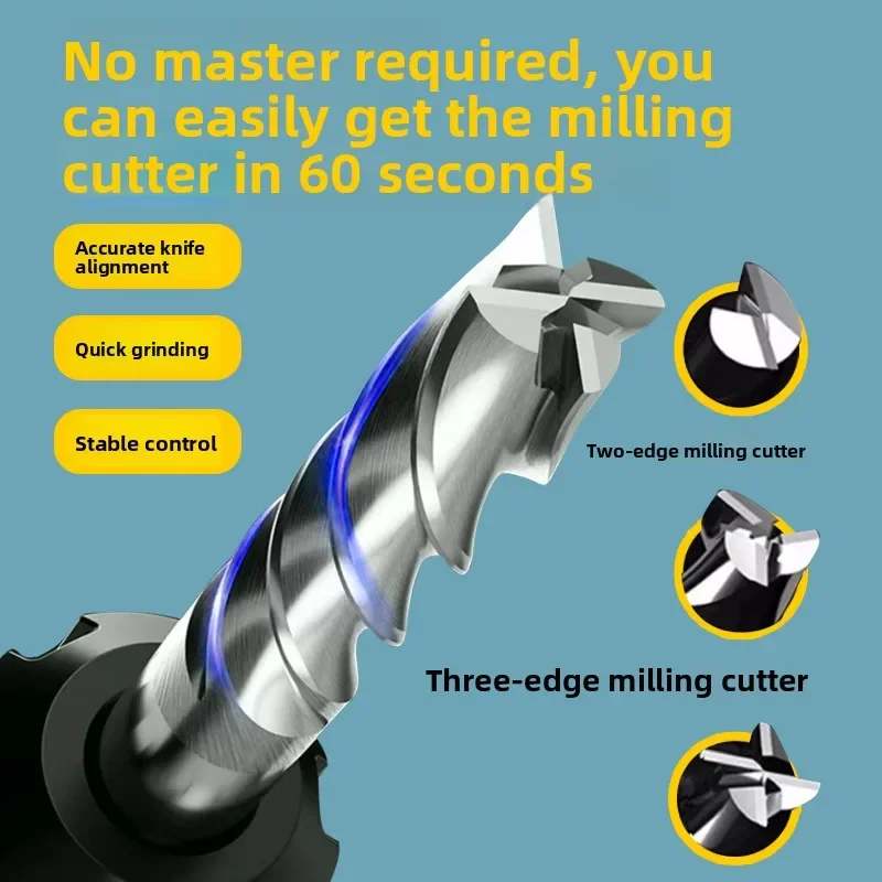 Milling cutter grinder, sharpener edge, end milling cutter, side edge, round nose cutter, ball cutter
