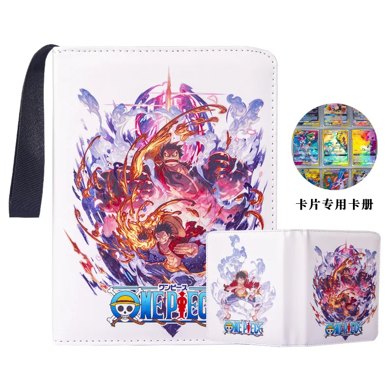 900pcs Anime ONE PIECE Zipper Card Album Book Collection Card Storage Folder Hold Zoro Luffy Game Cards Binder Holder Protector