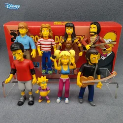 Disney 8pcs/set Simpsons Handyman Figures Boxed Set Bedroom Living Room Desktop Decoration cartoon
