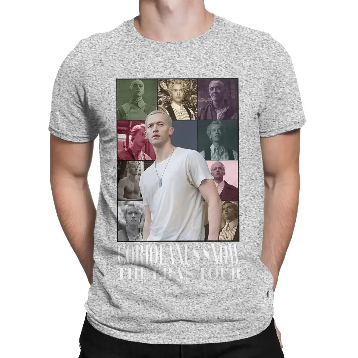 Men The Hunger Games Vintage Cotton Tee Shirt O Neck Short Sleeve T Shirt Plus Size Clothes Coriolanus Snow Tom Blyth T-Shirt