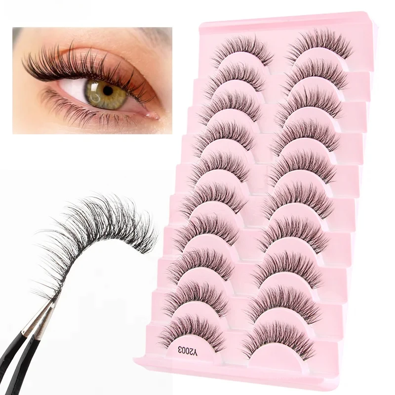 

Half Eyelashes 3/10 pairs Natural Full False Eyelashes 3d Lashes Cat Eye Fake Eyelashes Extension Faux Cils Makeup Tools