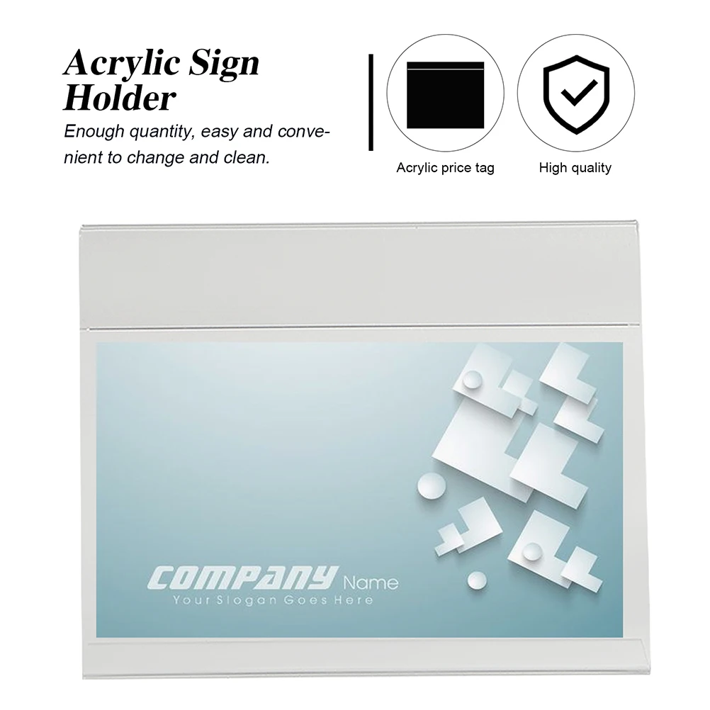 

3 Pcs Acrylic Price Ticket Display Stand 110x85mm Horizontal Card Shelf Flyer Rack Label Sign Clip Table Holder