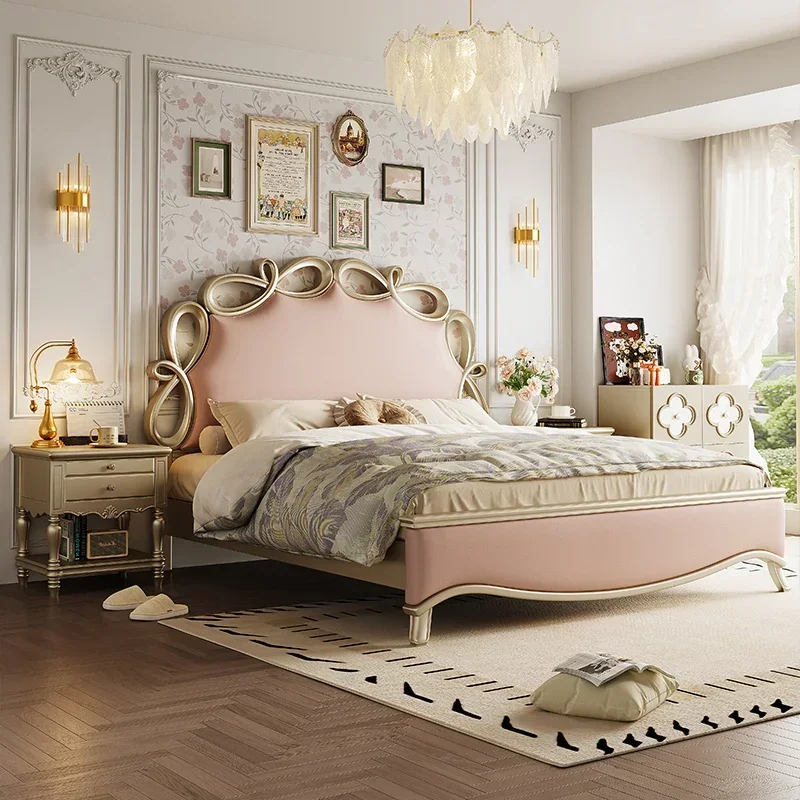 

Модная минималистичная кровать в современном американском стиле, удобное изголовье кровати для квартиры, дизайн спальни, модная освещенная мебель