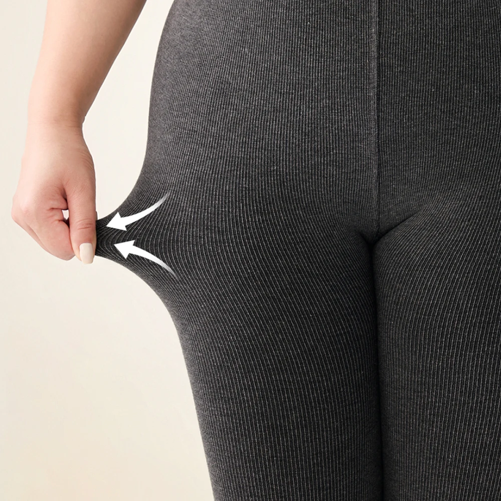 130 جرام/150 جرام عمودي مخطط القطن مبهمة جوارب طويلة الخريف معطف شتوي الجوارب رمادي طماق زائد النمط الكوري