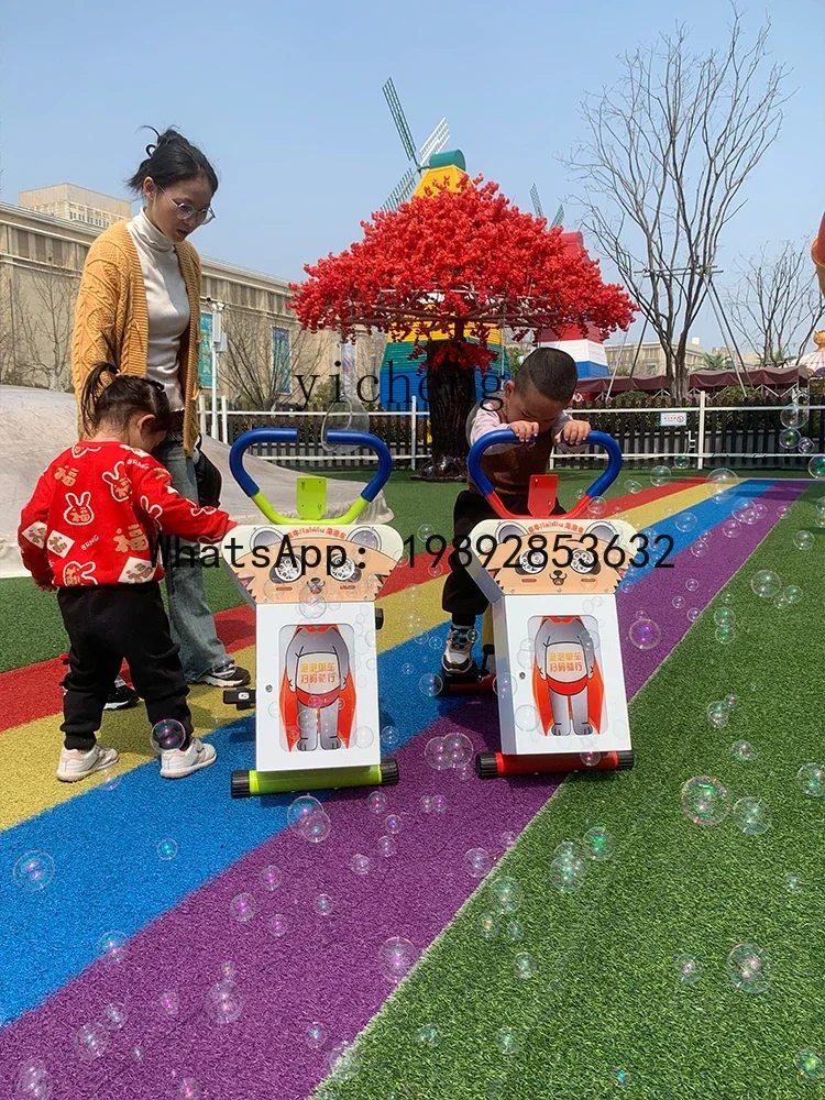 AE-bicicleta de burbujas compartida para niños, Control remoto, arranque de burbujas, motocicleta, puesto de mercado nocturno cuadrado