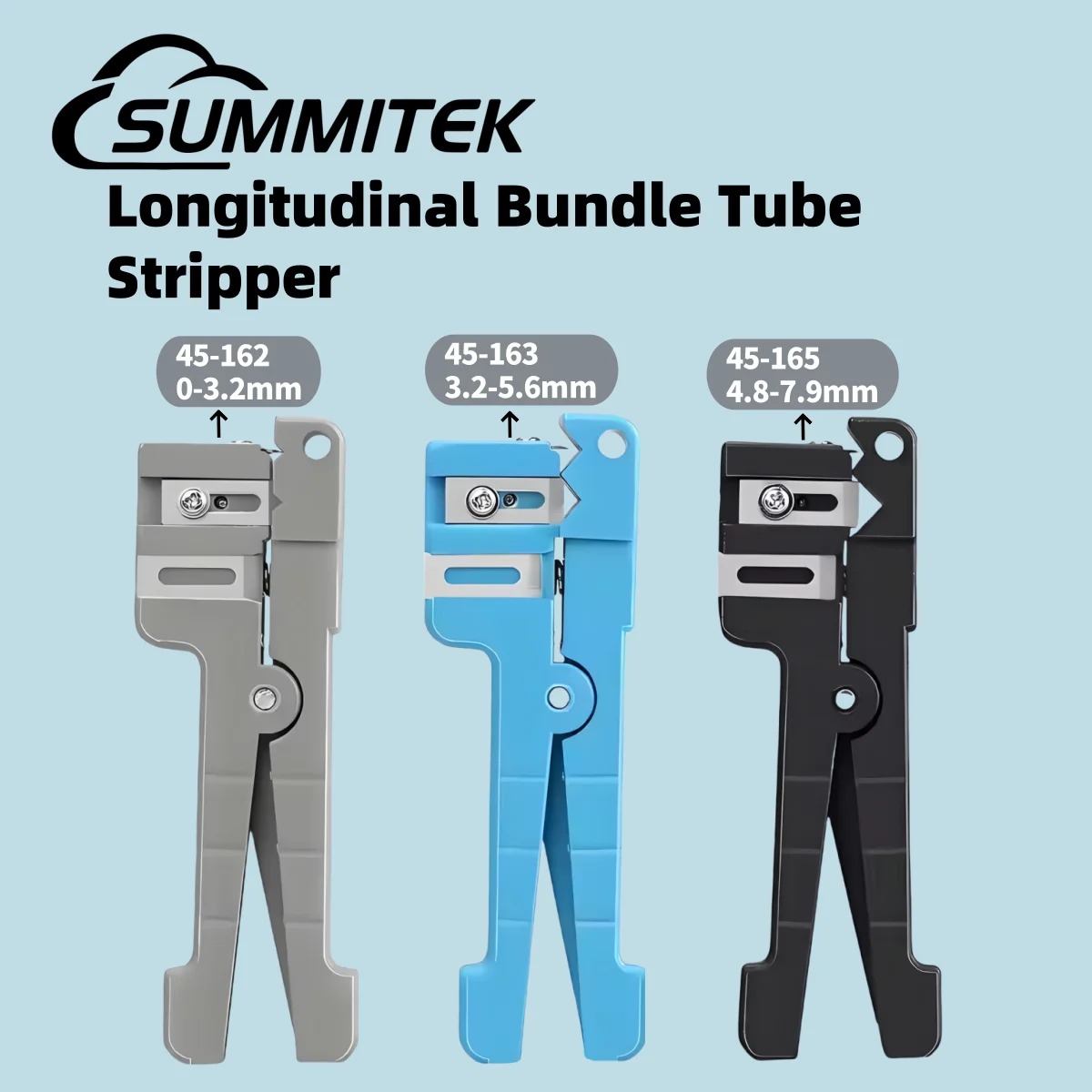 

SUMMITEK Fiber Optic Stripper 45-162 45-163 45-165 Coaxial Cable Stripper Optical Cable Slitter FTTH Tool Beam Tube Stripper