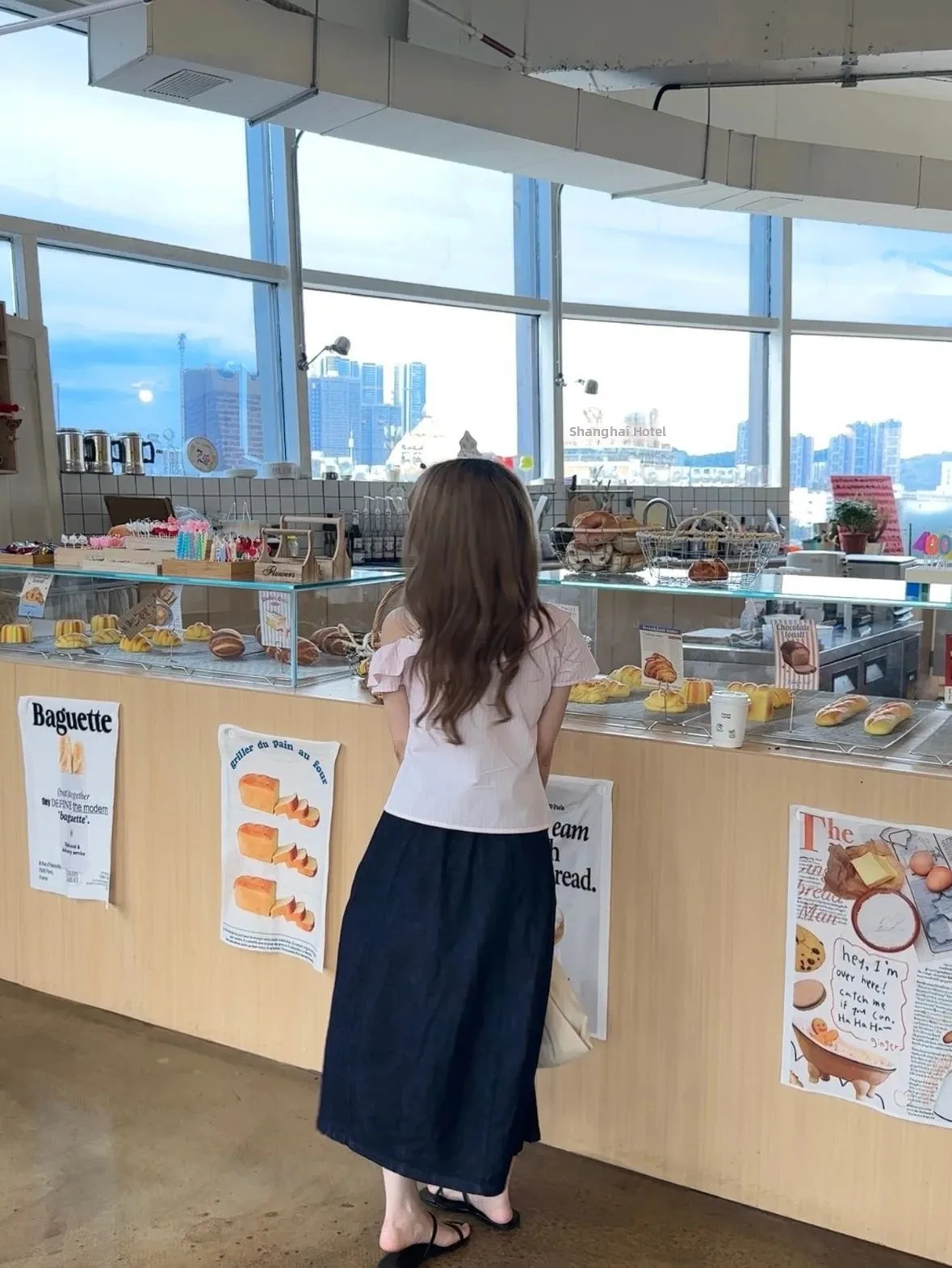 Coreano Sle ort Sve irt Mujer Verano Nudo Diseño Sense Top pequeño hombro Barrado Botón lateral Longitud media