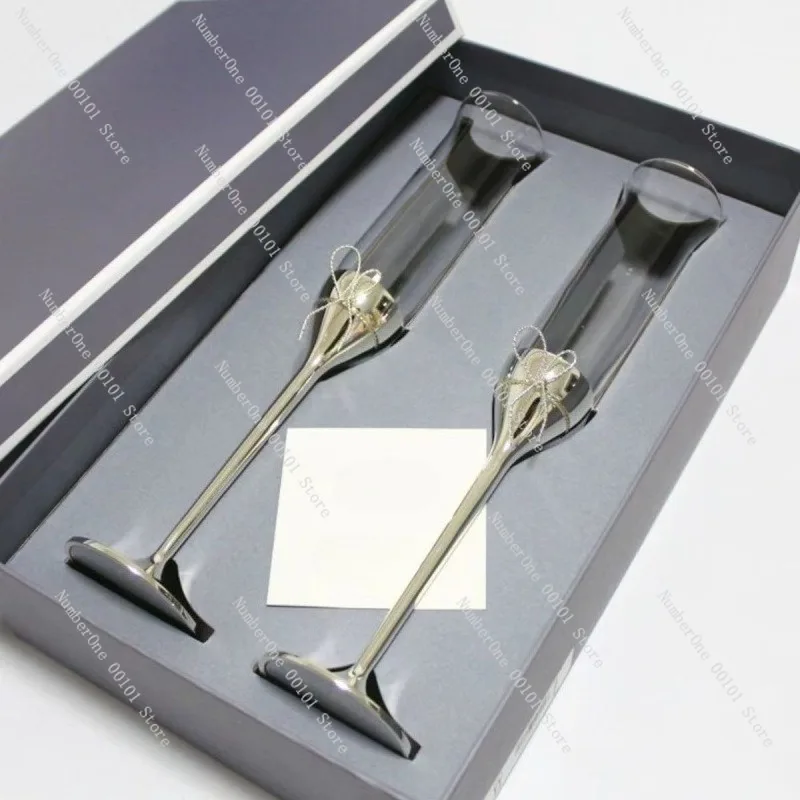Crystal Champagne Glass Set,Red Wine and Tall Drinking Glass,Elegant Transparent Goblets for Party and Home Bar Use
