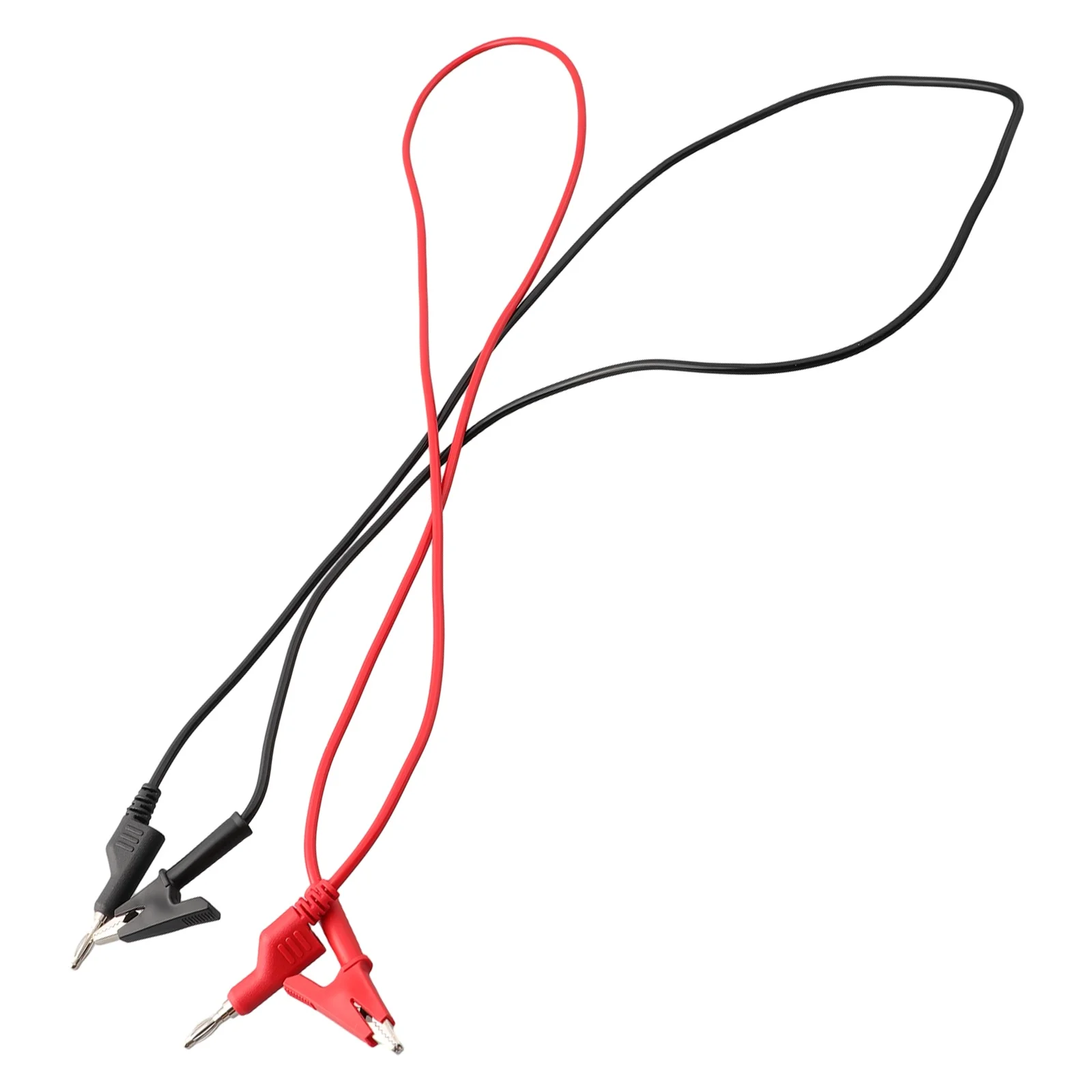 2pcs Cable 4mm Stackable Banana Plug To Crocodile AlligatorClip Test Leads 1M Cable Power Tools Silicone Banana Plug Accessories