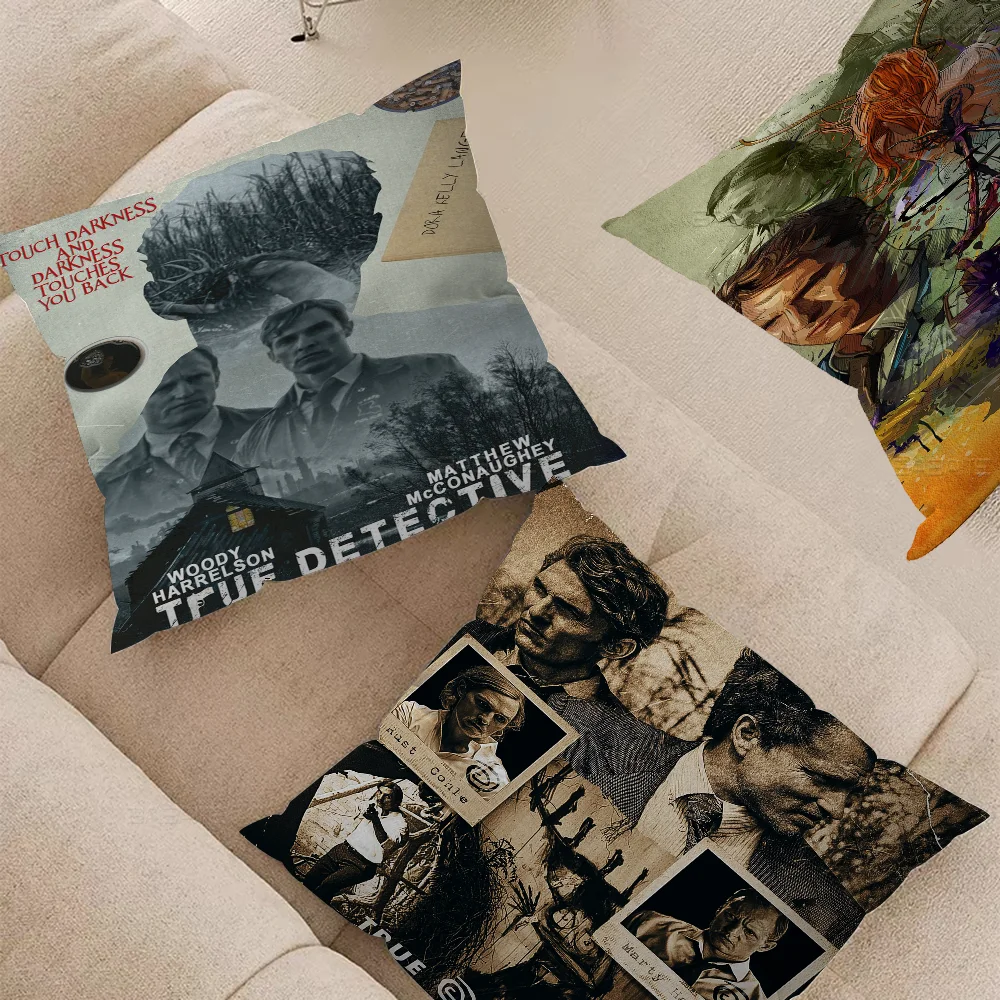 Classic Movie True Detective Pillowcase Toon Gift Cushion Cover Bedroom Home Sofa Chair Seat Decor Pillow Case