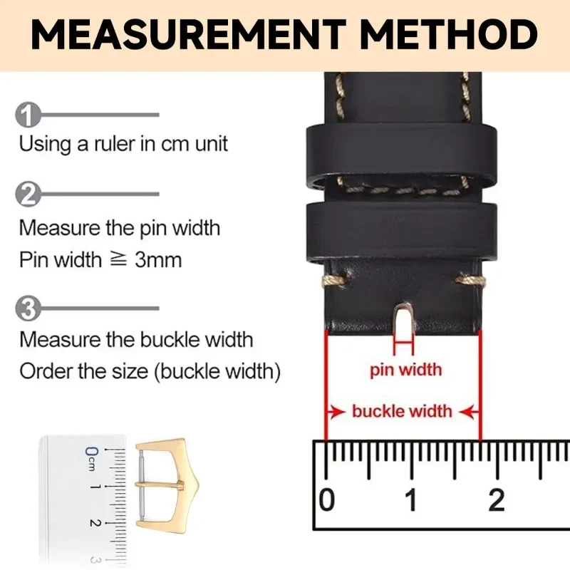 12/14/16/18/20/22mm Orologio in acciaio inossidabile Fibbia Orologio Chiusura Accessori Fibbia di ricambio per cinturino in pelle con strumento