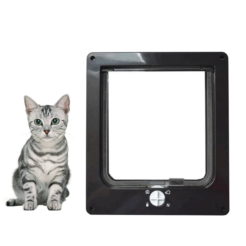 

Rotary Controllable Pet Entry and Exit Door Cat Safe Hole Door Pet Supplies Black Pet Door Cat Door Pet Hole