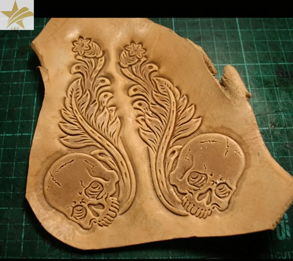 

2 шт. 3D-штампы для тиснения из алюминиевого сплава с изображением черепа Танцао для работы с кожей | Инструмент для холодной прессовки DIY