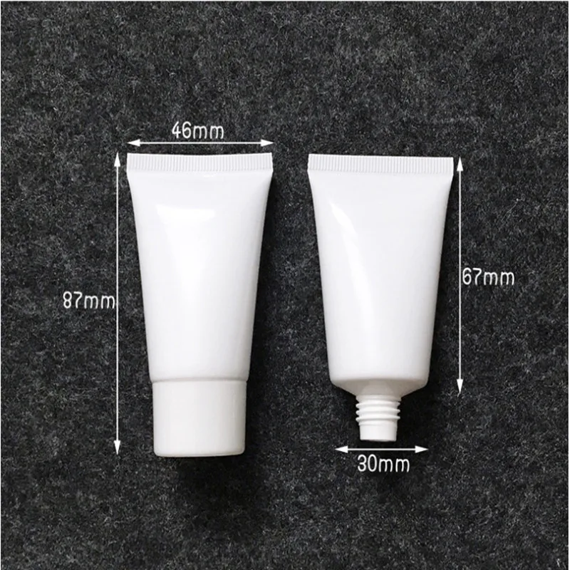 30/50/100pcs 30g/ml Cosmetic Soft Tubes White Cream/Lotion Bottle Cleansing Face/Facial Cream Containers Refillable tubes