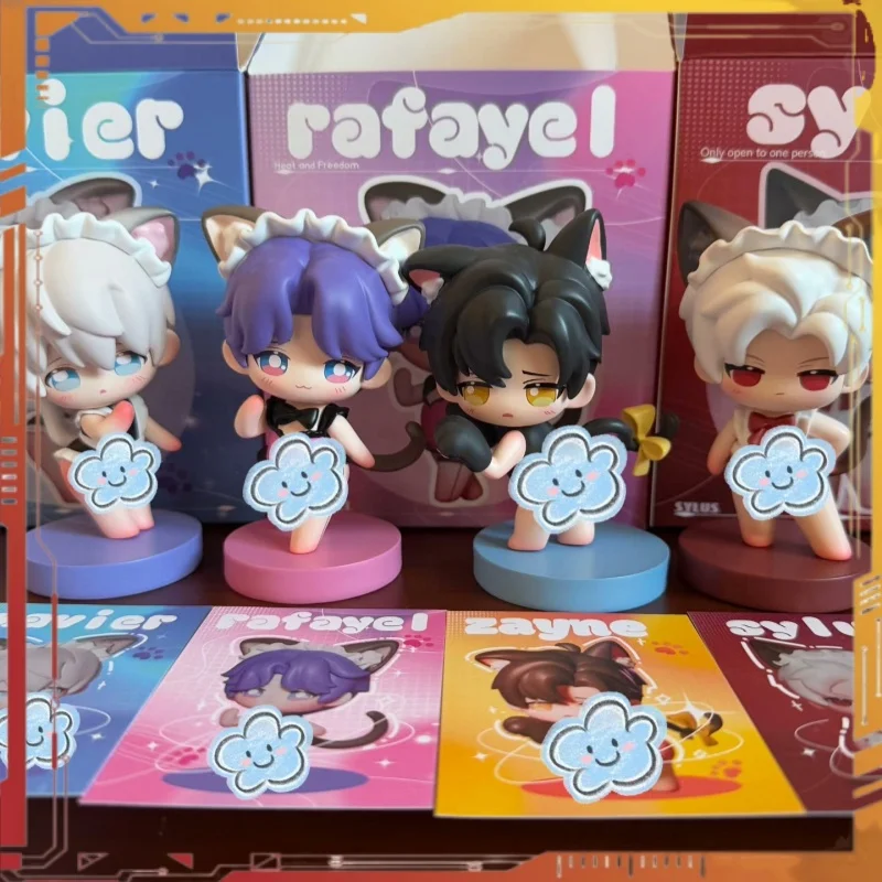 โมเดลดินปั้นขนาดเล็กจากเกม Love And Deepspace ซิลัส เซเวียน ราฟาเยล ชุดคอสเพลย์เมด ตุ๊กตาคอสเพลย์ ACG ของตกแต่งโต๊ะทำงาน ของขวัญ