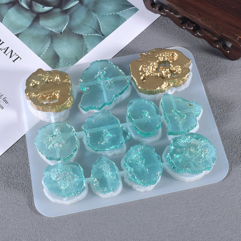 

Crystal Stone Mold Silicone DIY Pendant Columns Epoxy Craft Tool Jewelry Making Lightweight Durable Storage Easy Use