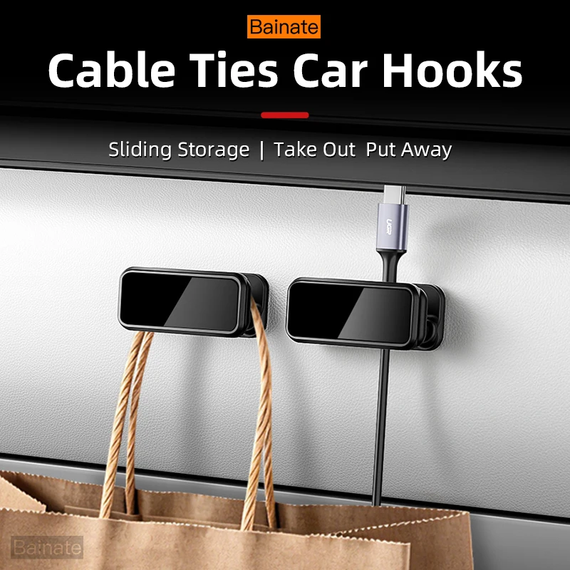 Car Multi-Function Hook, Adhesive Mount Front Seat Organizer, For Toyota Hilux Aygo Yaris Ractis Corolla Camry CHR Auris Tacoma view 2
