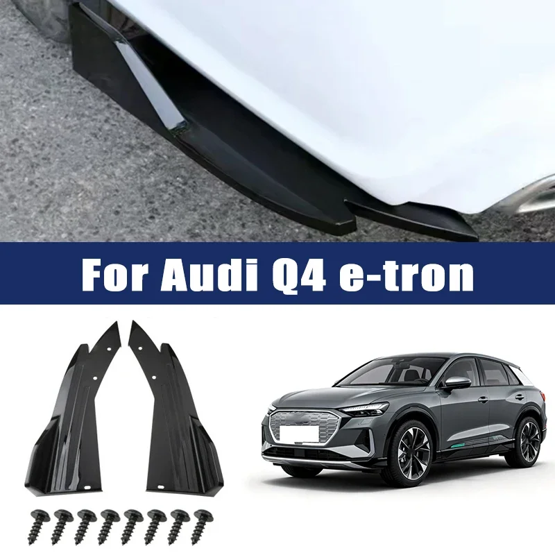 

Car Rear Bumper Spoiler Lip Carbon Fiber Wing Trim Anti-crash Diffuser Side Skirt Wrap Angle Splitter For Audi Q4 E-tron