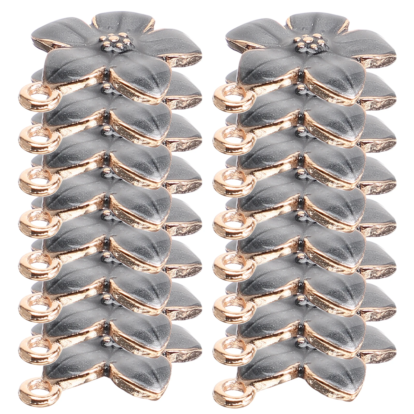 

50 Pcs Cherry Blossom Necklace Flower Pendant Alloy Jewelry Charms for DIY Crafts Decorative Accessories Lightweight Gifts