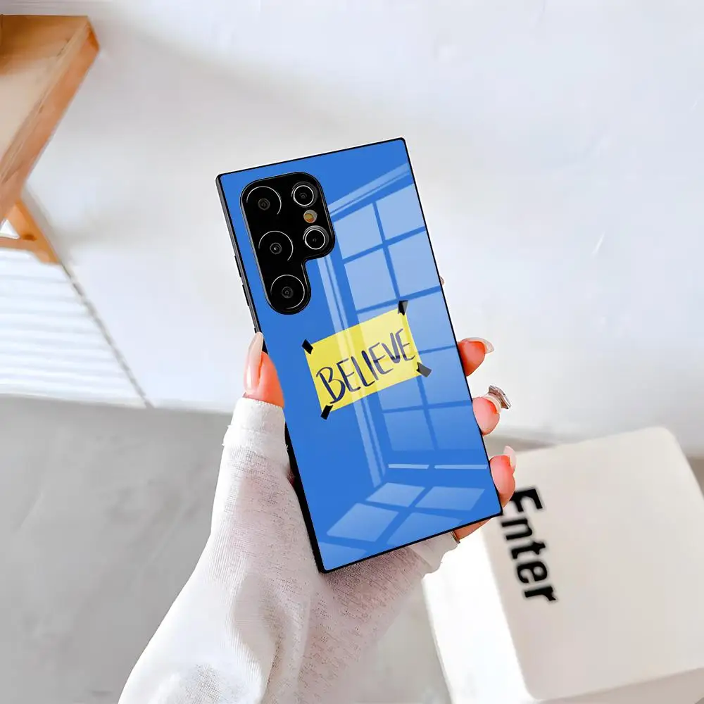 Coque de téléphone Ted Lasso Believe pour Samsung S26 S25 Plus S20 S20 Plus S22 Ultra S23 FE S21 Plus S21 Ultra, coque en verre