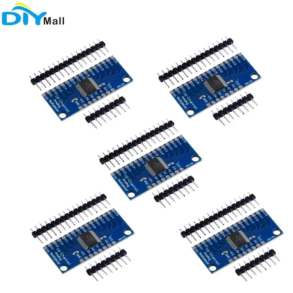 Módulo de placa de ruptura de alta velocidad para Arduino 74HC4067, multiplexor Digital analógico ADC de 16 canales, 5 uds.