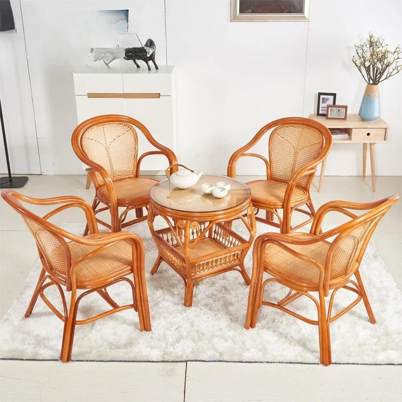 Chair Three piece Set for Leisure Balcony, Single Backrest Chair, Teng Chair, Living Room, Home Elderly Teng Chair,