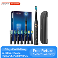 Fairywill FW-508 Sonic Electric Toothbrush Rechargeable Timer Brush 5 Modes Fast Charge Tooth Brush 8 Brush Heads for Adults