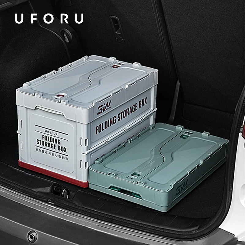 UFORU Tragbare Kofferraum-Aufbewahrungsbox für Autos, Industrielle Outdoor-Camping-Faltbox, Multifunktionale Organisationsbox 40L