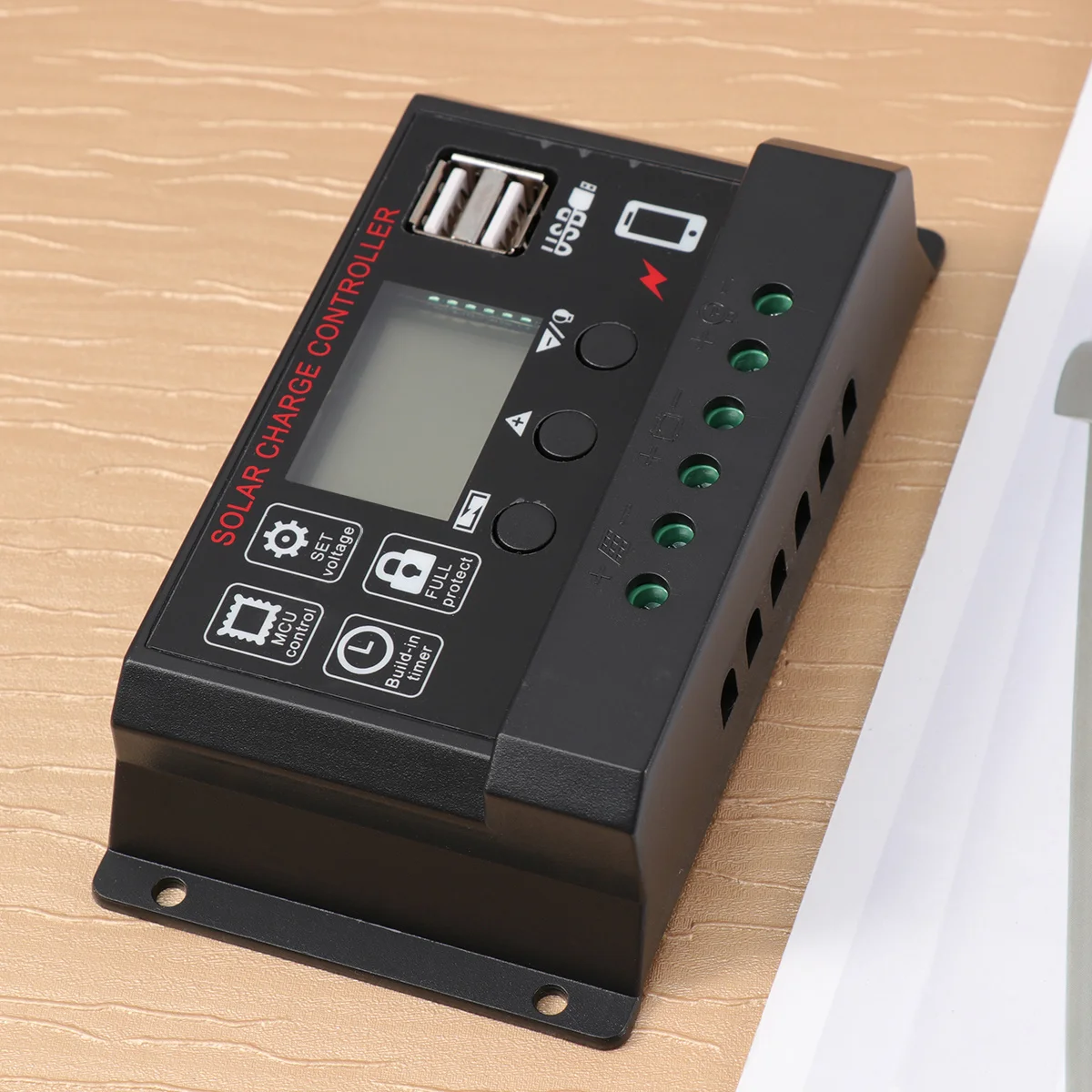 

10A 12V 24V Charge Controller Pwm Lcd Dual Usb Protection Solar Regulator For Panel System Solar Controller 12V