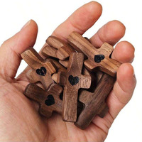 1-10Pcs Wooden Cross Decorations, Cross Fidget for Anxiety Relief, Multi-functional Spiritual Symbols for Home and Office