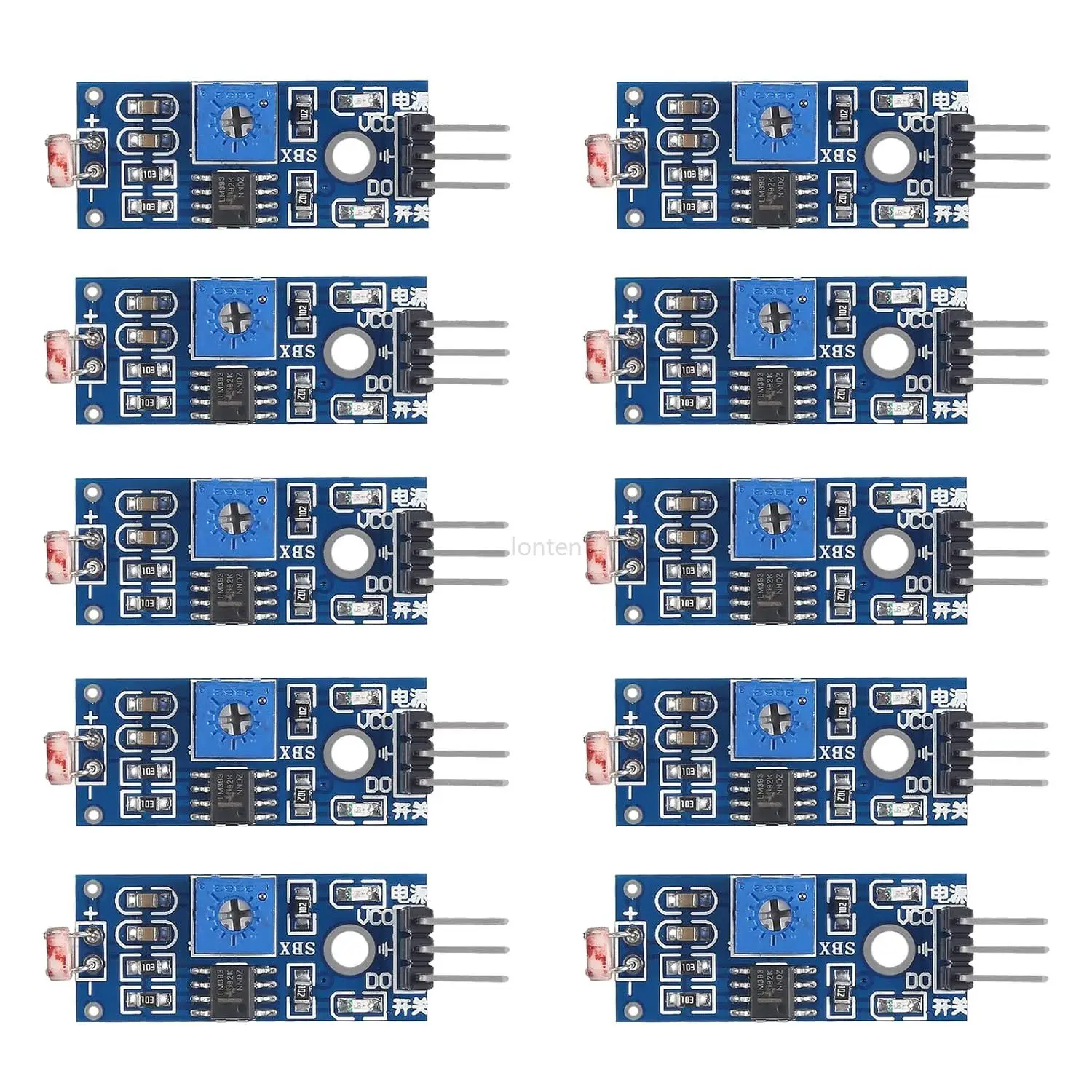 

10 шт. LDR светочувствительный сенсорный модуль 3 контакта 5 мм светозависимый резистор сенсорный модуль цифровое обнаружение света LT-HG0025