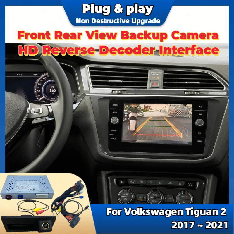 Para volkswagen tiguan 2 2017 ~ 2021 kit câmera reversa especial/original atualização de tela plug & play hd câmera de visão traseira dianteira