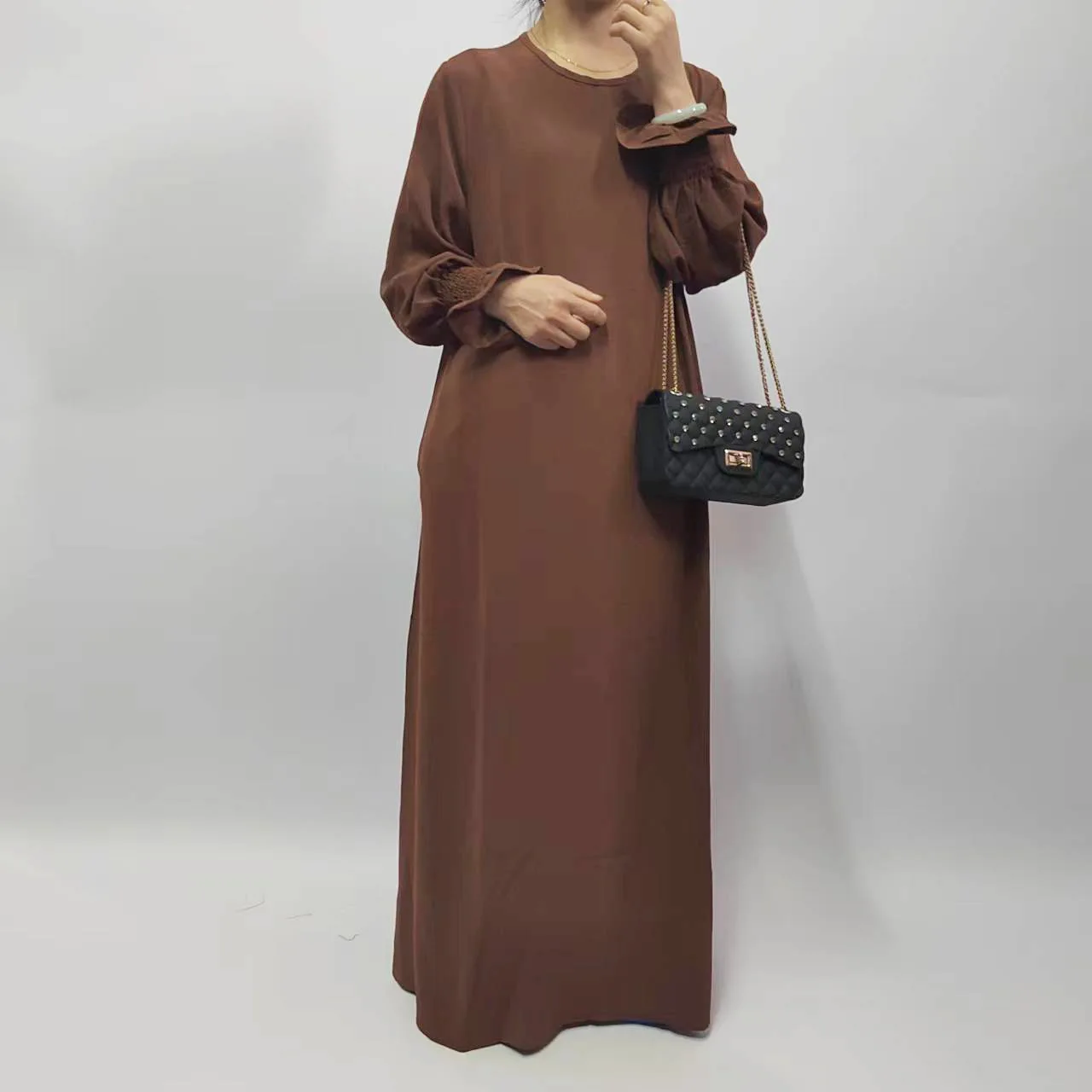 Satin Abaya Dubai Turkey Kaftan Women Muslim Maxi Dress Modest Abayas Islamic Clothing Arabic Robe African Dresses Gown Jalabiya