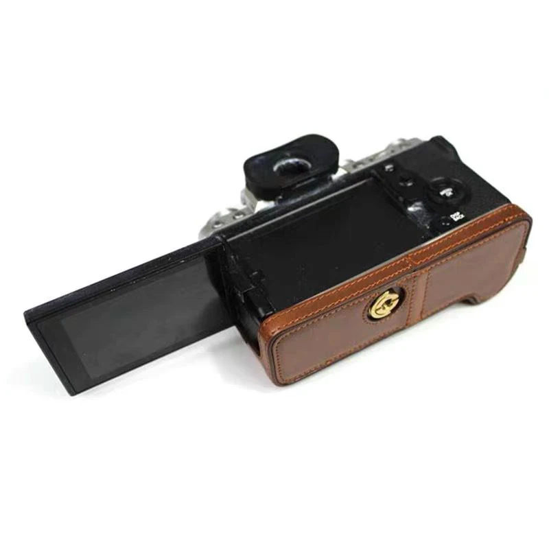 Kamera Video Tasche PU Leder Fall Shell Halbkörper Basis Schutz für Fujifilm X-T4 XT-4 Fuji XT4 Schutzhülle Öffnung Untere Abdeckung