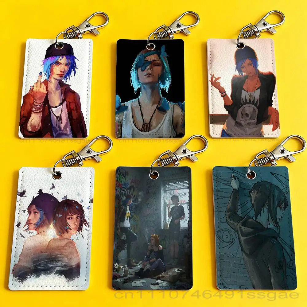 L-Life is S-Strange Chloe Card Holder Keychain Badge Holder Card Pass Hang Rope Lariat Lanyard for Key Rings Accessories Gift