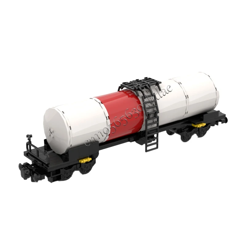 مدينة نموذج سيارة MOC قوالب بناء 4-محور السكك الحديدية خزان الشحن عربة وحدات التكنولوجيا الهدايا عطلة تجميع ألعاب أطفال البدلة #2