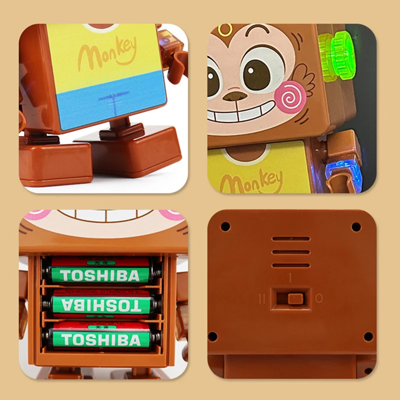 لعبة أطفال إلكترونية للحيوانات الراقصة مع أضواء موسيقية للأطفال، ألغاز تفاعلية ذكية للمشي، لعبة أطفال إبداعية هدية