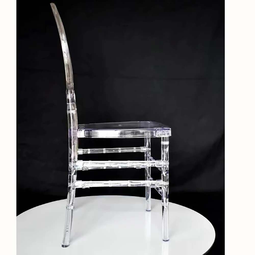 Foshan factory clear resin stackable phoenix chair