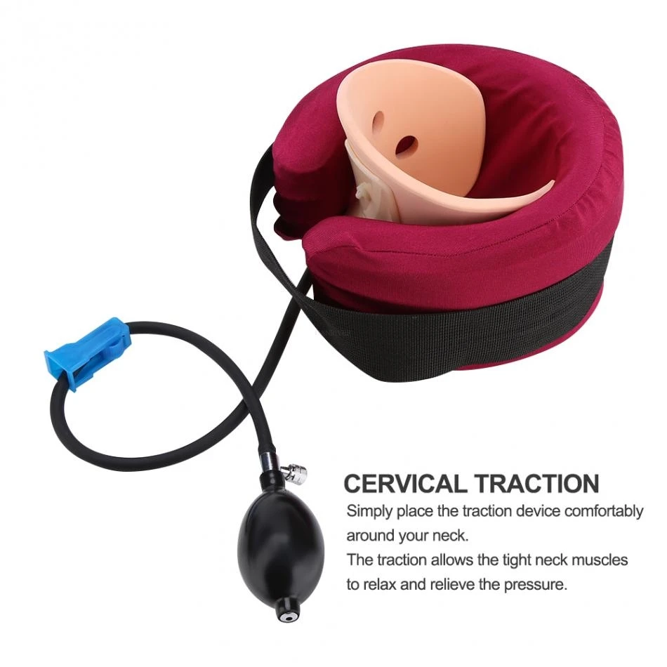 

Adjustable Neck Support & Brace Cervical Neck Corrector Traction head Stretcher Wrap Pain Relief Tool Pain Relief Collar