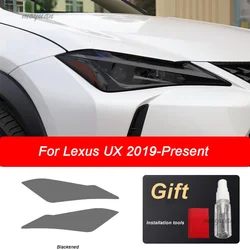 Car Headlight Protective Film Front Light Transparent Smoked Black TPU Sticker For Lexus UX UX250h UX200 2019 2020 Accessories